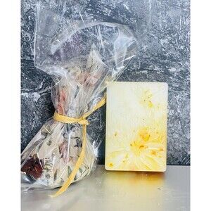 Handmade Artisan Jojoba  Lemongrass Dragonfly And Lilly Soap Bar great gifts